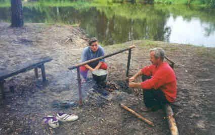 Camp on Pra river