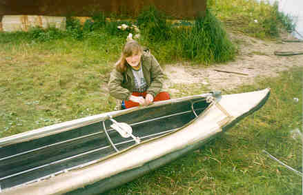 The collecting of a kayak